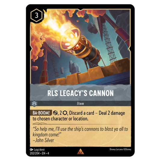 Lorcana - Ursula's Return - RLS Legacy's Cannon (Rare) - 202/204