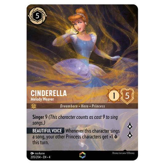 Lorcana - Ursula's Return - Cinderella - Melody Weaver (Enchanted) - 205/204