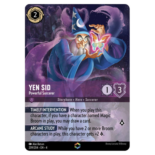 Lorcana - Ursula's Return - Yen Sid - Powerful Sorcerer (Enchanted) - 209/204