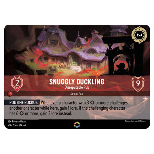 Lorcana - Ursula's Return - Snuggly Duckling - Disreputable Pub (Enchanted) - 216/204