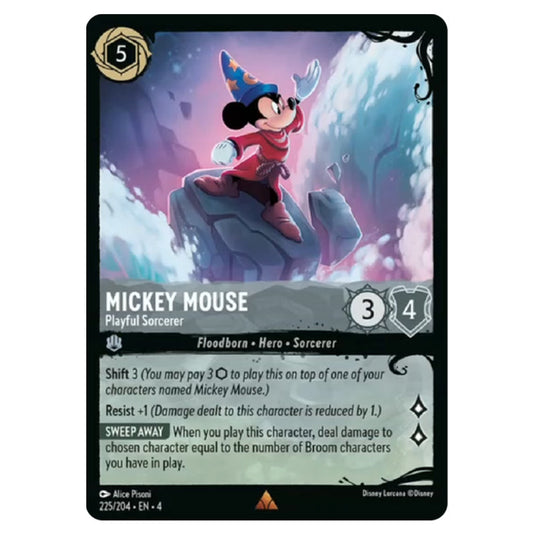 Lorcana - Ursula's Return - Mickey Mouse - Playful Sorcerer (Rare) - 225/204