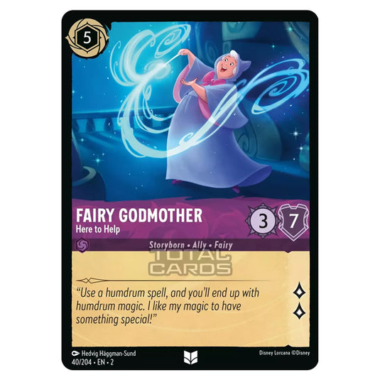 Lorcana - Rise of the Floodborn - Fairy Godmother - Here to Help (Uncommon) - 040/204