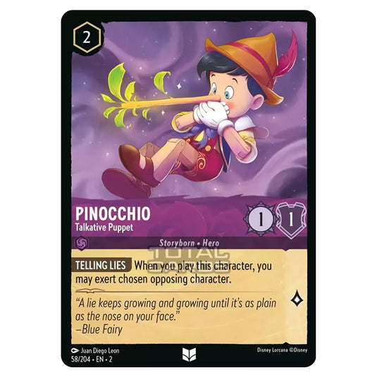 Lorcana - Rise of the Floodborn - Pinocchio - Talkative Puppet (Uncommon) - 058/204