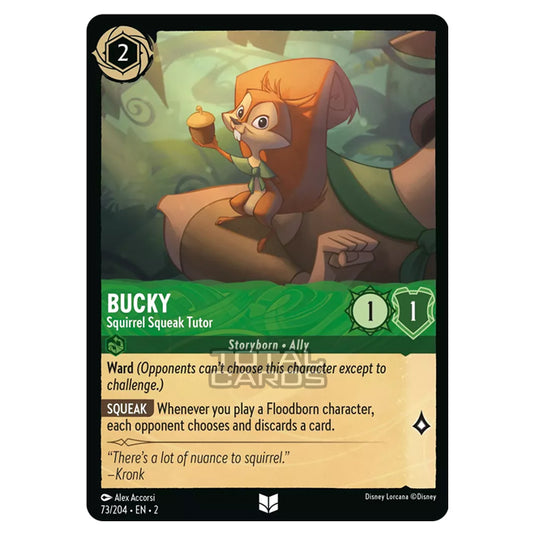 Lorcana - Rise of the Floodborn - Bucky - Squirrel Squeak Tutor (Uncommon) - 073/204 Lorcana - Rise of the Floodborn - Bucky - Squirrel Squeak Tutor (Uncommon) - 073/204