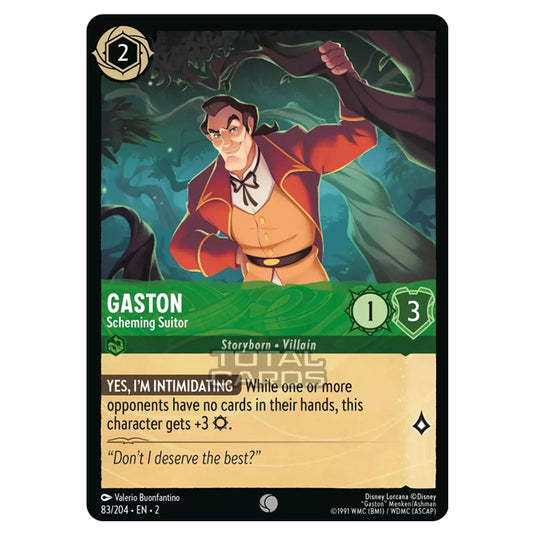 Lorcana - Rise of the Floodborn - Gaston - Scheming Suitor (Common) - 083/204