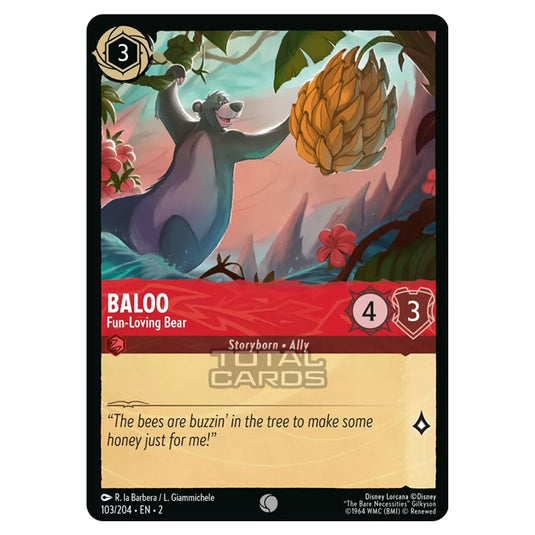 Lorcana - Rise of the Floodborn - Baloo - Fun-Loving Bear (Common) - 103/204