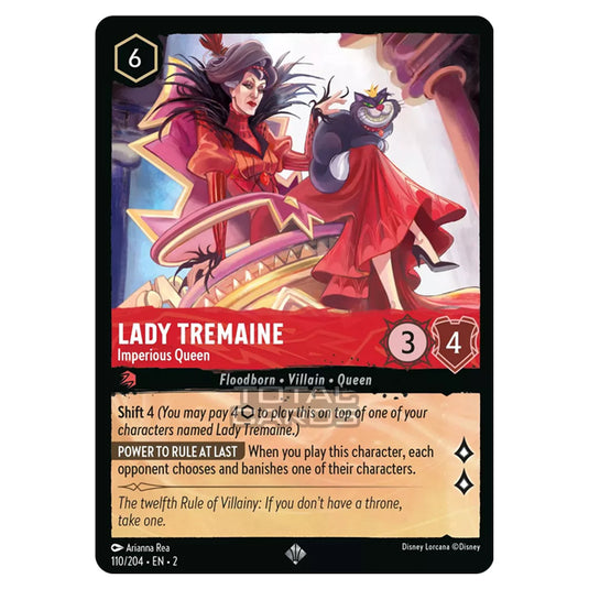 Lorcana - Rise of the Floodborn - Lady Tremaine - Imperious Queen (Super Rare) - 110/204