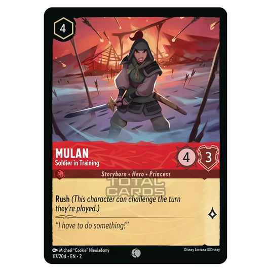 Lorcana - Rise of the Floodborn - Mulan - Soldier in Training (Common) - 117/204