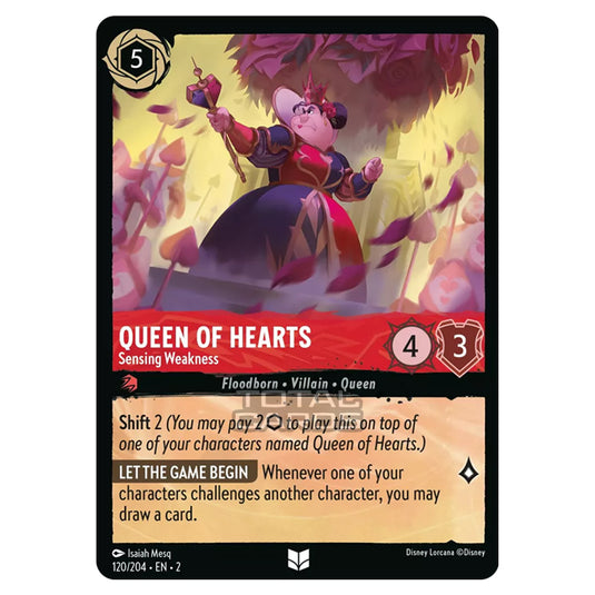 Lorcana - Rise of the Floodborn - Queen of Hearts - Sensing Weakness (Uncommon) - 120/204