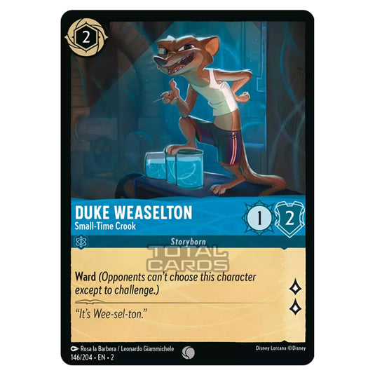 Lorcana - Rise of the Floodborn - Duke Weaselton - Small-Time Crook (Common) - 146/204