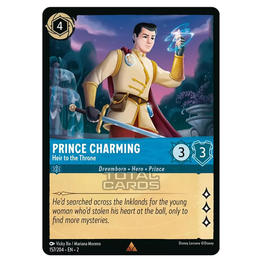 Lorcana - Rise of the Floodborn - Prince Charming - Heir to the Throne (Rare) - 157/204