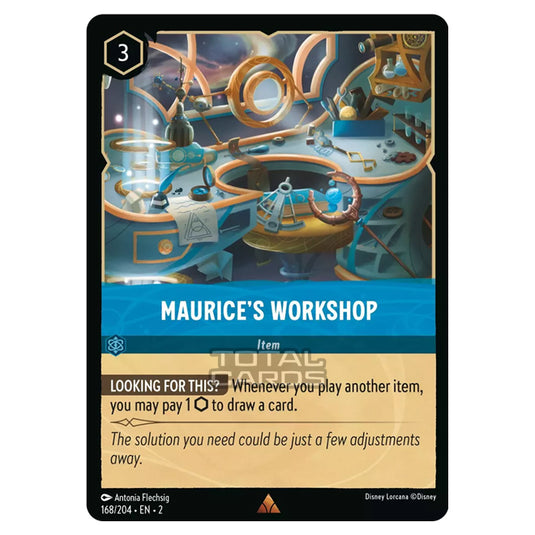 Lorcana - Rise of the Floodborn - Maurice's Workshop (Rare) - 168/204