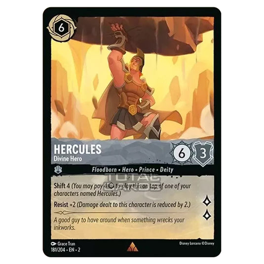 Lorcana - Rise of the Floodborn - Hercules - Divine Hero (Rare) - 181/204 Lorcana - Rise of the Floodborn - Hercules - Divine Hero (Rare) - 181/204