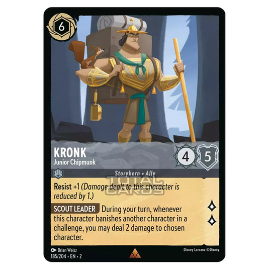 Lorcana - Rise of the Floodborn - Kronk - Junior Chipmunk (Rare) - 185/204