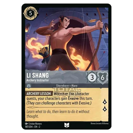 Lorcana - Rise of the Floodborn - Li Shang - Archery Instructor (Uncommon) - 187/204