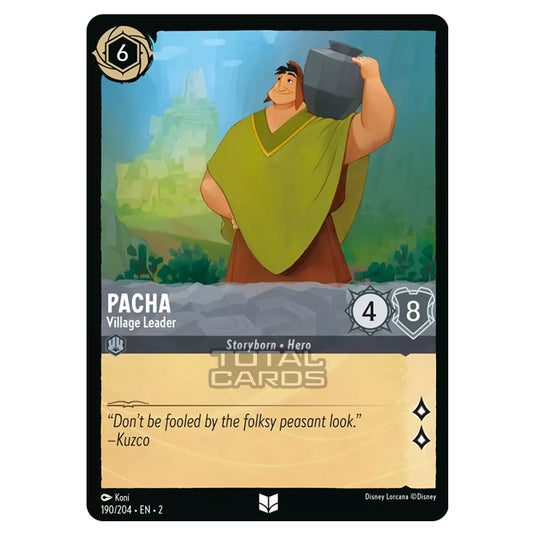 Lorcana - Rise of the Floodborn - Pacha - Village Leader (Uncommon) - 190/204