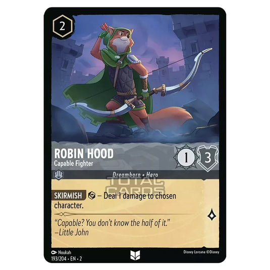 Lorcana - Rise of the Floodborn - Robin Hood - Capable Fighter (Uncommon) - 193/204