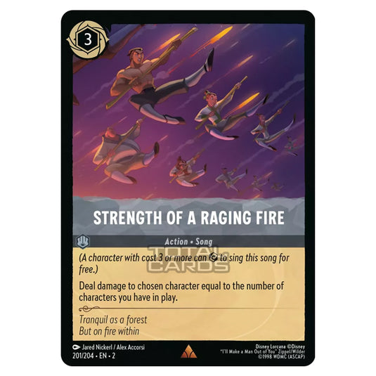 Lorcana - Rise of the Floodborn - Strength of a Raging Fire (Rare) - 2 Lorcana - Rise of the Floodborn - Strength of a Raging Fire (Rare) - 2