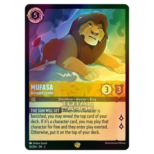 Lorcana - Rise of the Floodborn - Mufasa - Betrayed Leader (Legendary) - 014/204 (Foil)