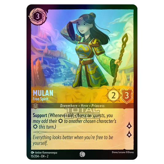 Lorcana - Rise of the Floodborn - Mulan - Free Spirit (Common) - 015/204 (Foil)