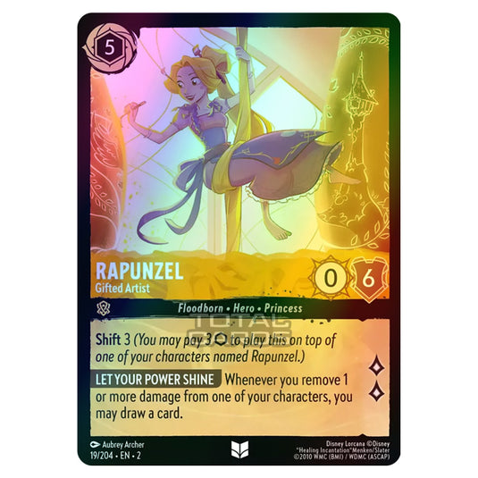 Lorcana - Rise of the Floodborn - Rapunzel - Gifted Artist (Uncommon) - 019/204 (Foil)