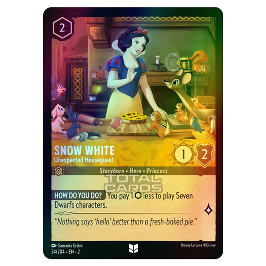 Lorcana - Rise of the Floodborn - Snow White - Unexpected Houseguest (Uncommon) - 024/204 (Foil)