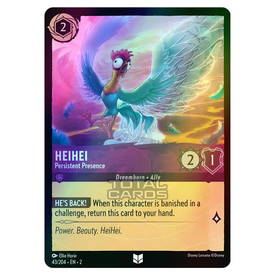 Lorcana - Rise of the Floodborn - HeiHei - Persistent Presence (Uncommon) - 043/204 (Foil)