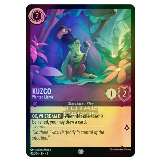 Lorcana - Rise of the Floodborn - Kuzco - Wanted Llama (Common) - 045/204 (Foil)