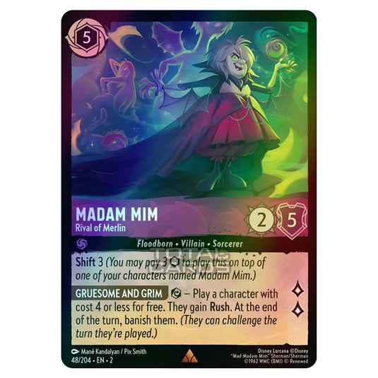 Lorcana - Rise of the Floodborn - Madam Mim - Rival of Merlin (Rare) - 048/204 (Foil)