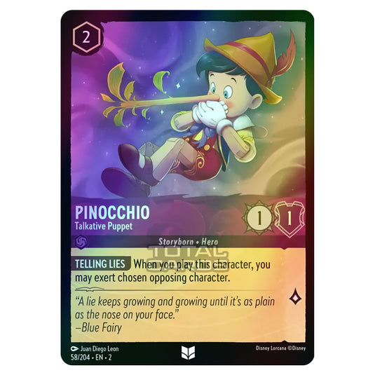 Lorcana - Rise of the Floodborn - Pinocchio - Talkative Puppet (Uncommon) - 058/204 (Foil)