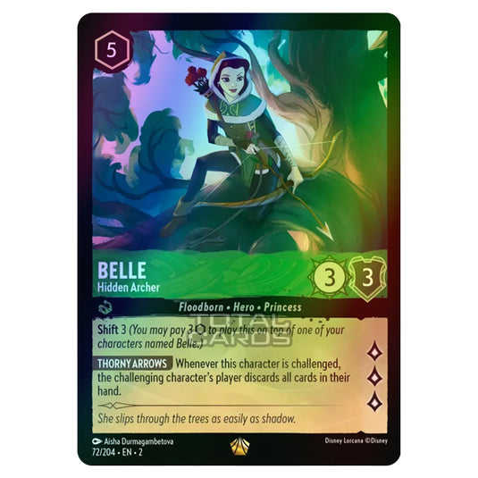 Lorcana - Rise of the Floodborn - Belle - Hidden Archer (Legendary) - 072/204 (Foil)