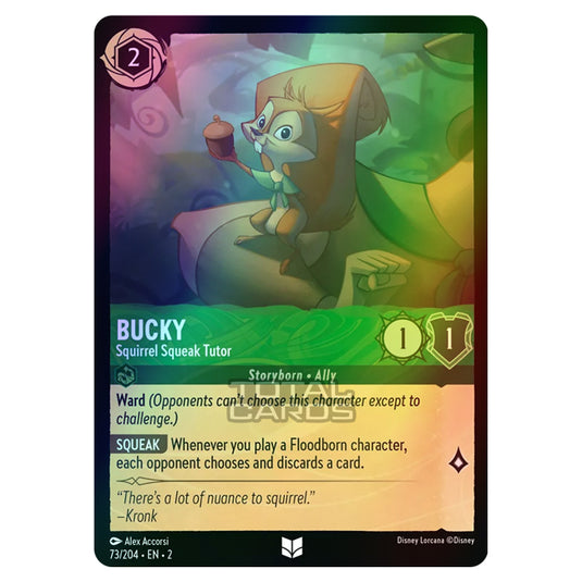 Lorcana - Rise of the Floodborn - Bucky - Squirrel Squeak Tutor (Uncommon) - 073/204 (Foil)