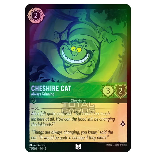 Lorcana - Rise of the Floodborn - Cheshire Cat - Always Grinning (Uncommon) - 074/204 (Foil)