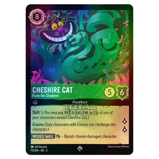 Lorcana - Rise of the Floodborn - Cheshire Cat - From the Shadows (Super Rare) - 075/204 (Foil)