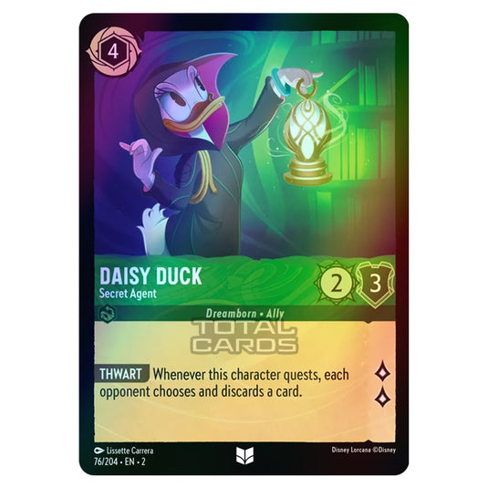 Lorcana - Rise of the Floodborn - Daisy Duck - Secret Agent (Uncommon) - 076/204 (Foil)