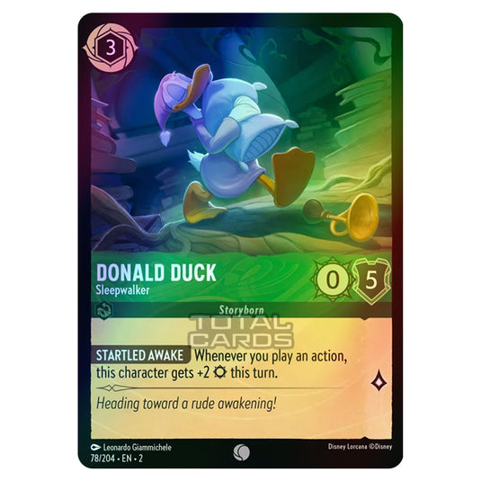 Lorcana - Rise of the Floodborn - Donald Duck - Sleepwalker (Common) - 078/204 (Foil)