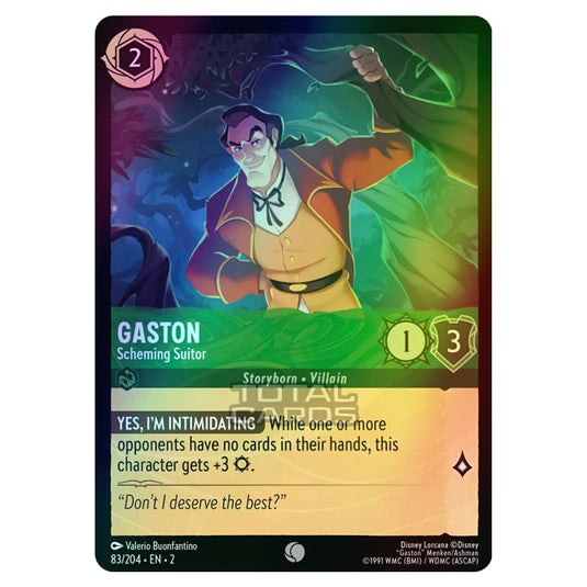 Lorcana - Rise of the Floodborn - Gaston - Scheming Suitor (Common) - 083/204 (Foil)