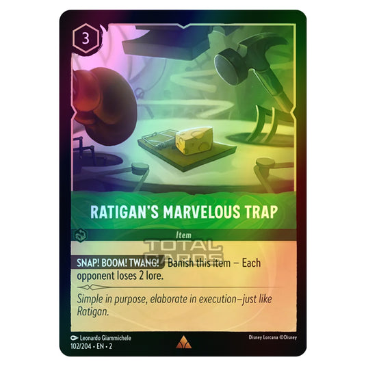 Lorcana - Rise of the Floodborn - Ratigan's Marvelous Trap (Rare) - 102/204 (Foil)