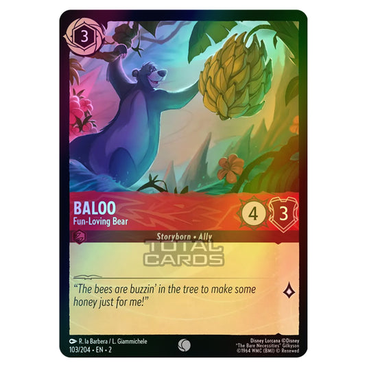 Lorcana - Rise of the Floodborn - Baloo - Fun-Loving Bear (Common) - 103/204 (Foil)