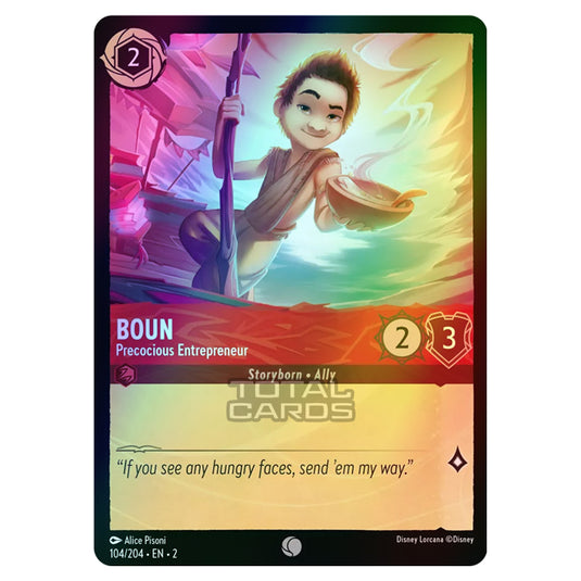 Lorcana - Rise of the Floodborn - Boun - Precocious Entrepreneur (Common) - 104/204 (Foil)