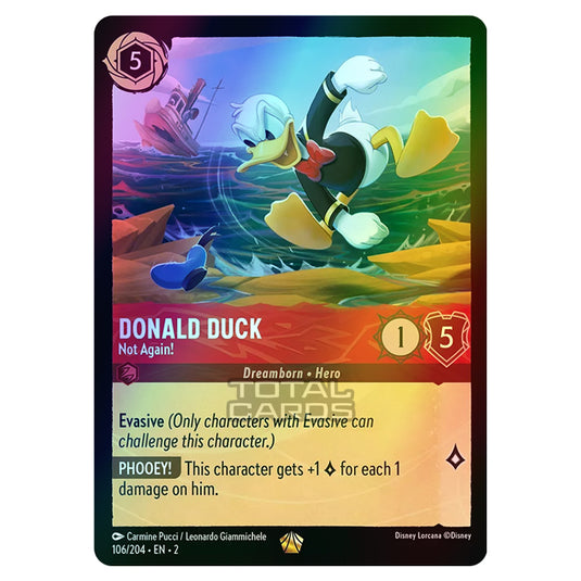 Lorcana - Rise of the Floodborn - Donald Duck - Not Again! (Legendary) - 106/204 (Foil)