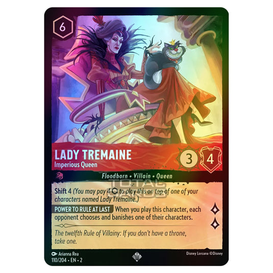 Lorcana - Rise of the Floodborn - Lady Tremaine - Imperious Queen (Super Rare) - 110/204 (Foil)