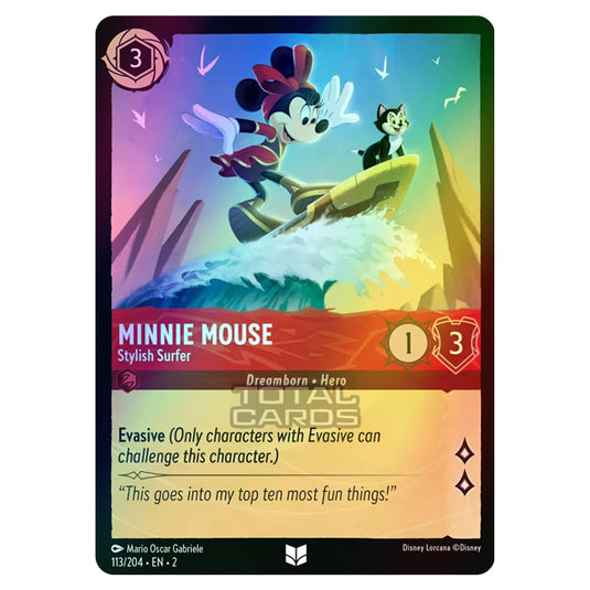 Lorcana - Rise of the Floodborn - Minnie Mouse - Stylish Surfer (Uncommon) - 113/204 (Foil)