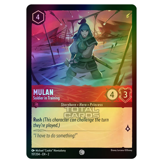 Lorcana - Rise of the Floodborn - Mulan - Soldier in Training (Common) - 117/204 (Foil)