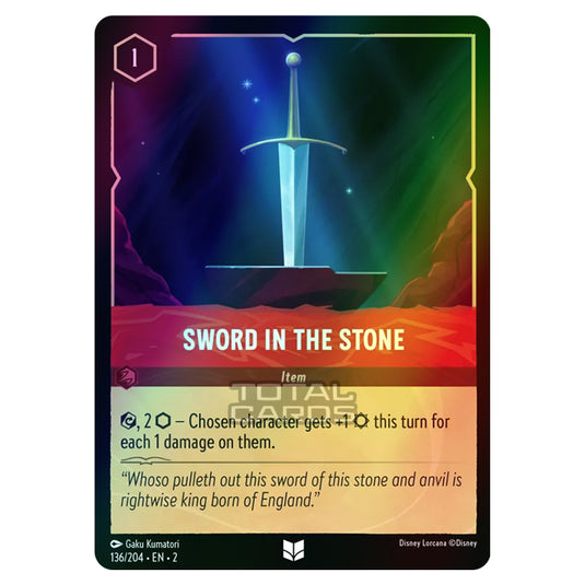 Lorcana - Rise of the Floodborn - Sword in the Stone (Uncommon) - 136/204 (Foil)