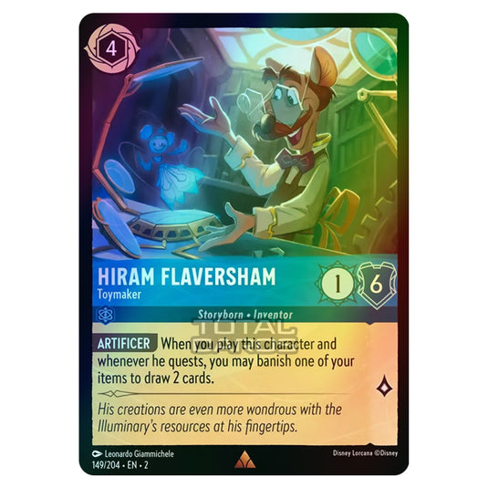 Lorcana - Rise of the Floodborn - Hiram Flaversham - Toymaker (Rare) - 149/204 (Foil)