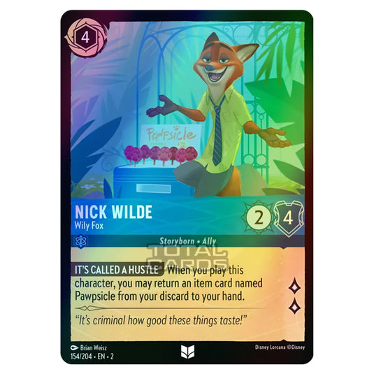 Lorcana - Rise of the Floodborn - Nick Wilde - Wily Fox (Uncommon) - 154/204 (Foil)