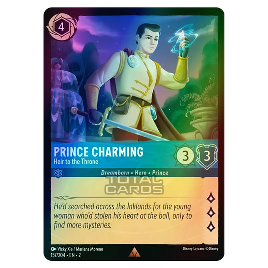 Lorcana - Rise of the Floodborn - Prince Charming - Heir to the Throne (Rare) - 157/204 (Foil)