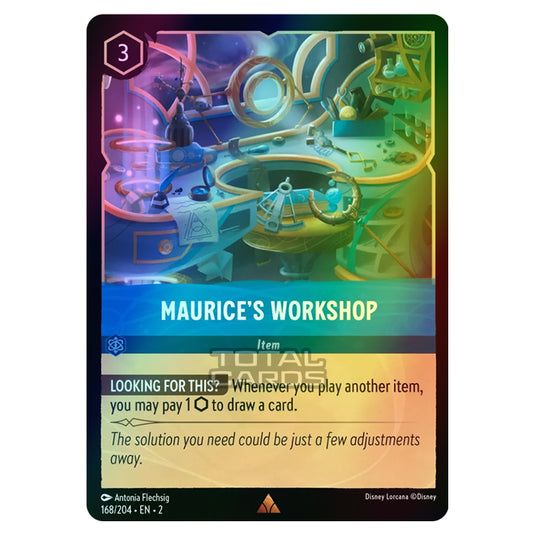 Lorcana - Rise of the Floodborn - Maurice's Workshop (Rare) - 168/204 (Foil)