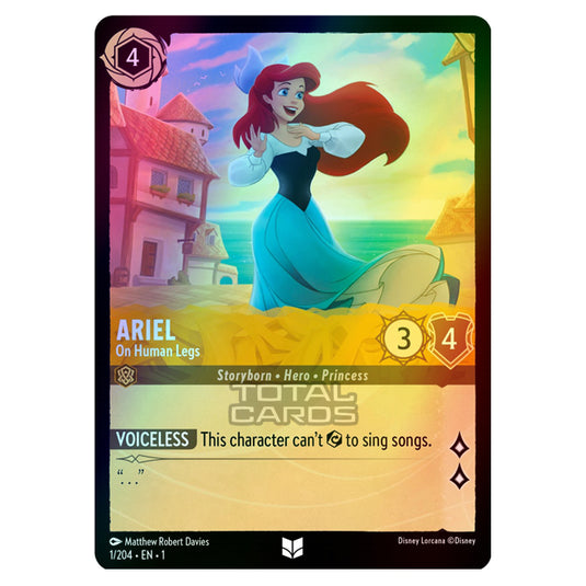 Lorcana - The First Chapter - Ariel - On Human Legs (Uncommon) - 1/204 (Foil)